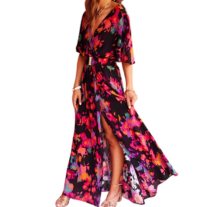 Sophie | Lange Zomerjurk Dames met Hoge Split en Boho Stijl 6