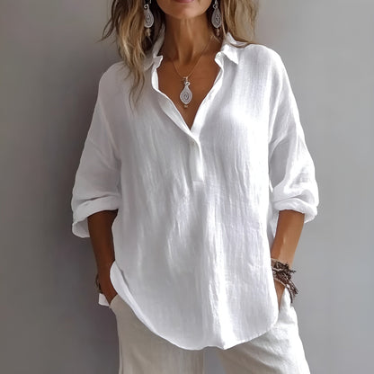 Sophie | Losvallende Blouse met Kraag voor Dames 0