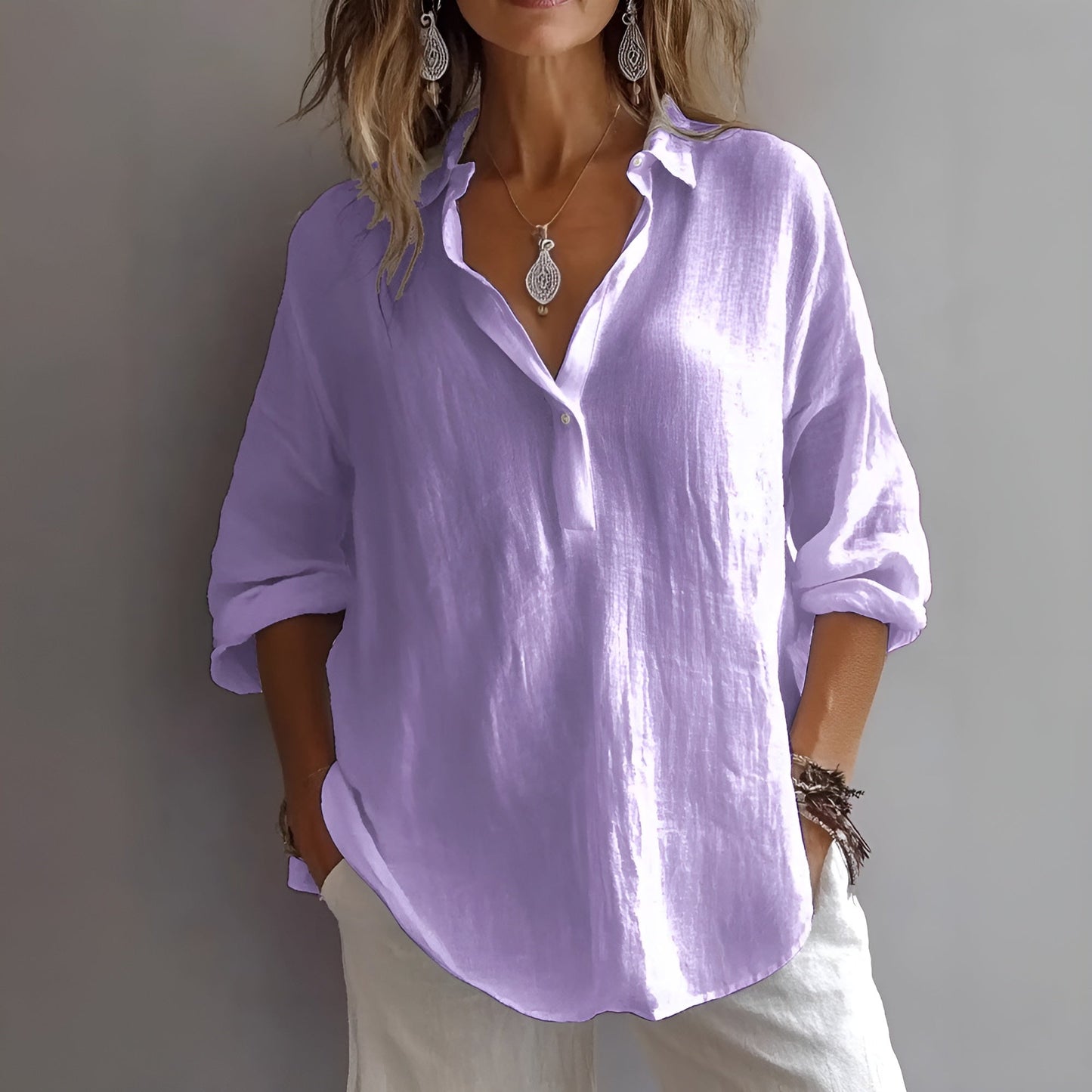 Sophie | Losvallende Blouse met Kraag voor Dames 3