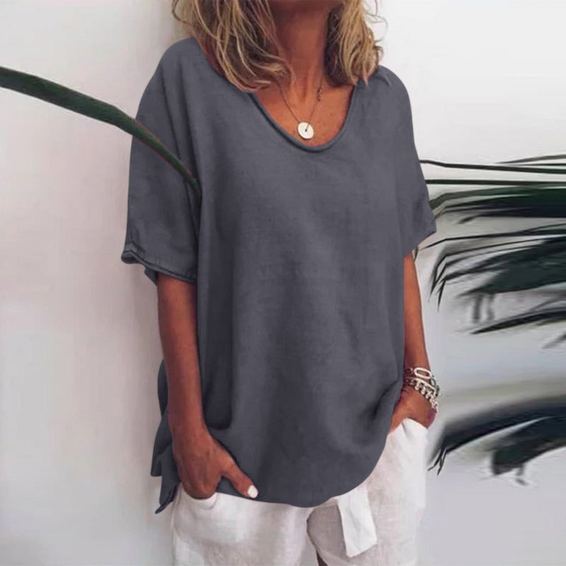 Sophie | Losvallende Dames Top met Ronde Hals en Ruime Mouwen 7