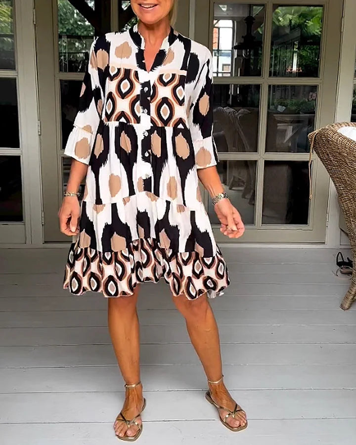 Sophie | Luchtige Zomerjurk met Abstracte Print voor Dames 6