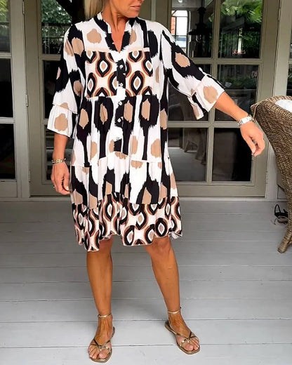 Sophie | Luchtige Zomerjurk met Abstracte Print voor Dames 8