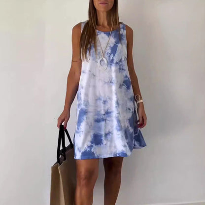 Sophie | Mouwloze A-lijn Zomerjurk met Tie-Dye Effect voor Dames 2