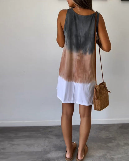 Sophie | Mouwloze A-lijn Zomerjurk met Tie-Dye Effect voor Dames 4