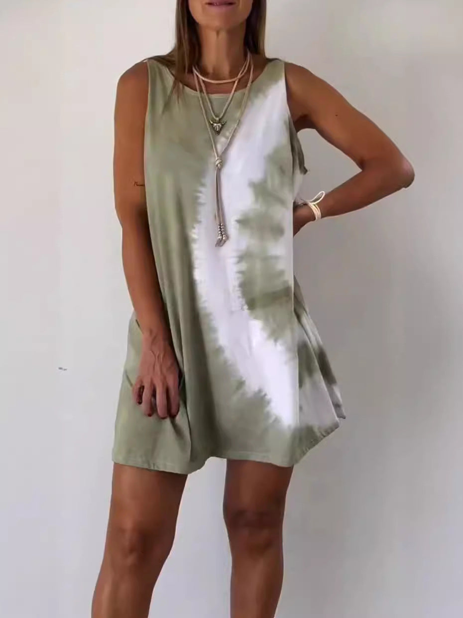 Sophie | Mouwloze A-lijn Zomerjurk met Tie-Dye Effect voor Dames 5