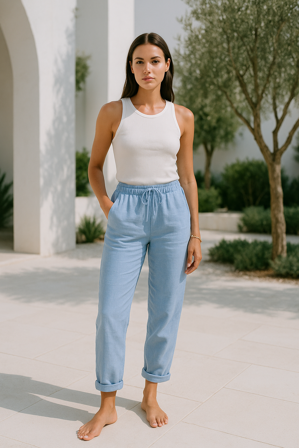 Sophie | Relaxed-Fit Pantalon Dames met Trekkoord voor Comfortabele Stijl 1