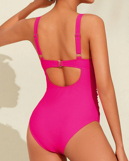 Sophie | V-Hals Badpak Corrigerend voor Dames met Geplooide Taille 3