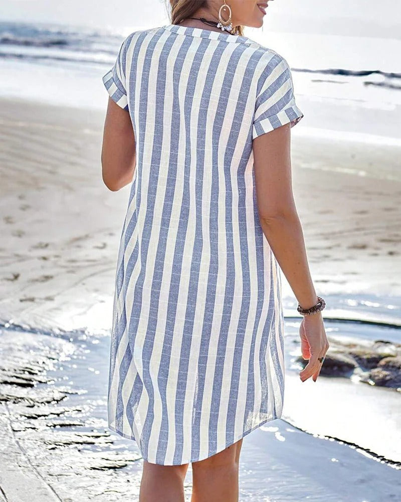 Sophie | Zomerjurk met V-hals en Knoopsluiting voor Dames 2