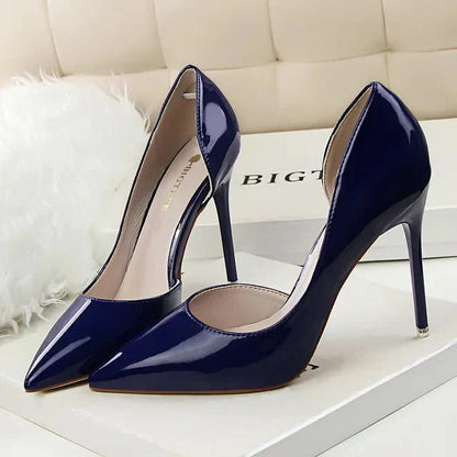 Sophie | Zwarte Stiletto Pumps Dames met Hoge Hak en Open Zijkanten 5