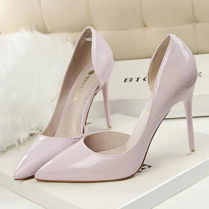 Sophie | Zwarte Stiletto Pumps Dames met Hoge Hak en Open Zijkanten 6