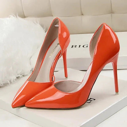 Sophie | Zwarte Stiletto Pumps Dames met Hoge Hak en Open Zijkanten 7