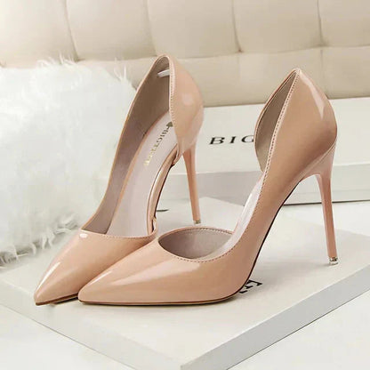 Sophie | Zwarte Stiletto Pumps Dames met Hoge Hak en Open Zijkanten 9