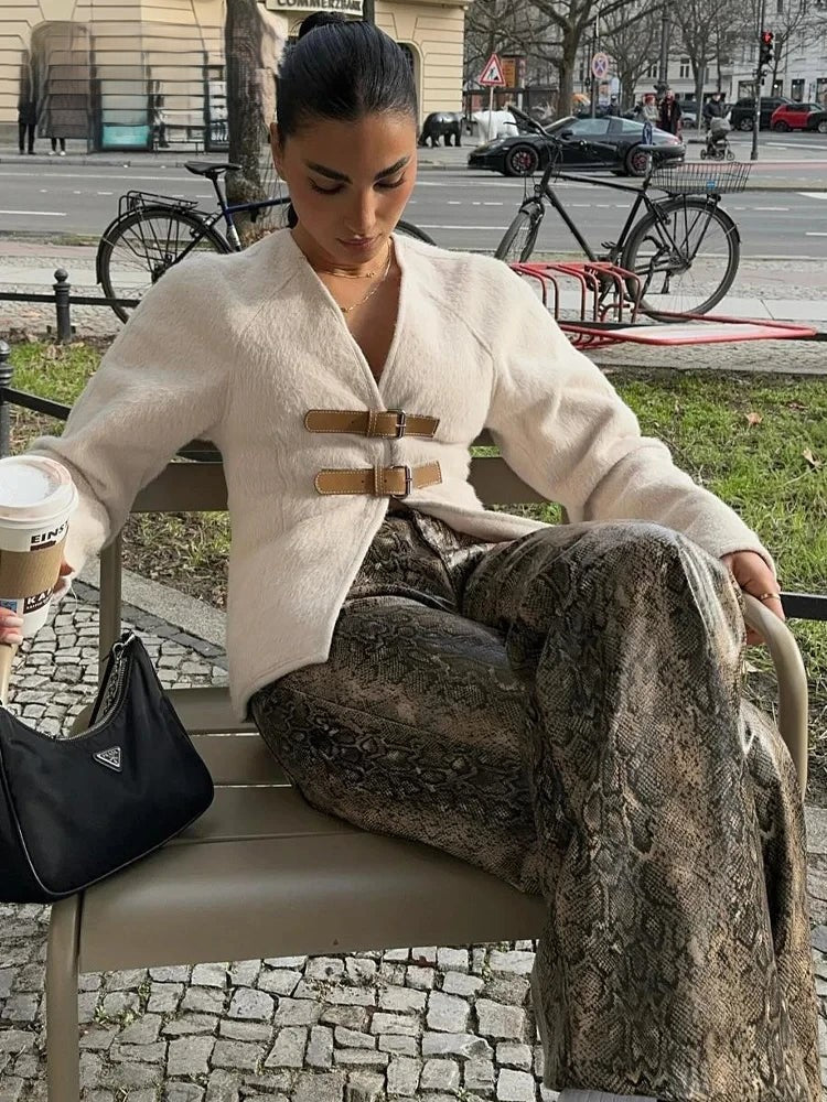 Dames - Elegante Wollen Jas - Tijdloze Stijl - Modebewuste Garderobe - RENELYN JAS