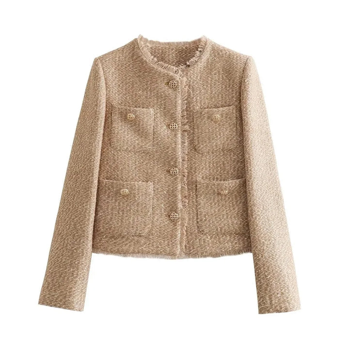 Blazer - Vrouwen - Tweed - Dames Tweed Blazer - Elegant Tweed