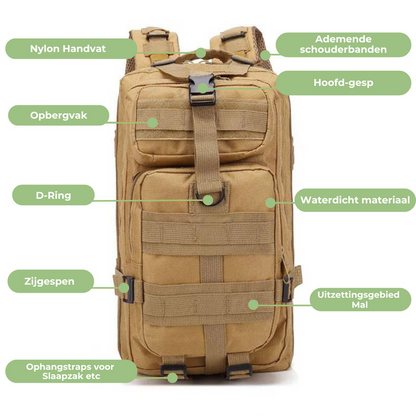 Waterdichte tactische rugzak met MOLLE-systeem – SteelVenture ProPack
