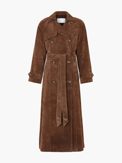 Lange Mantel - Women - Imitatiesuede - Dames Mantel - Nova