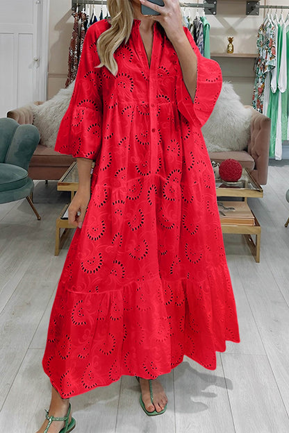 Vrouwen - Maxi Jurk - Ademend Katoen - Zomer Boho Stijl - DERYA EDGE