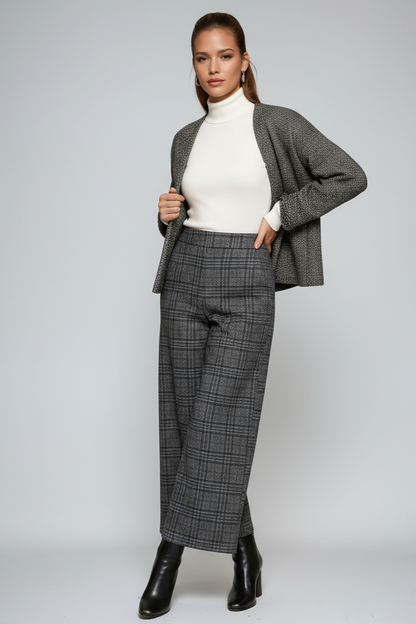 Dames Pantalon - Vrouwen - Ruit - Wijde Pijpen - LUCIA