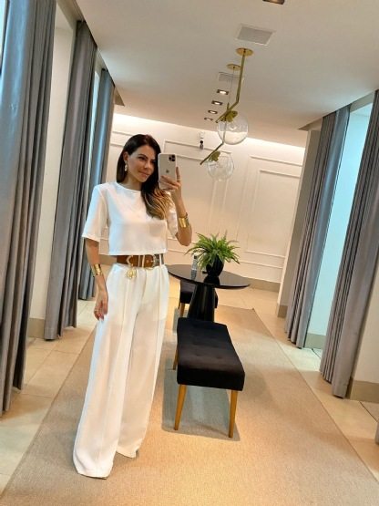 Elegant damespak met blazer en rechte broek – ViveaSuit