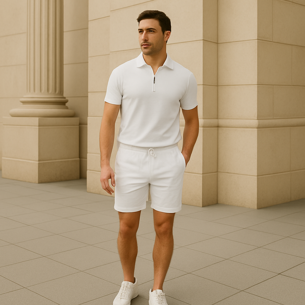 Casual heren zomerset met T-shirt en korte broek – ArvenCo ChillSet