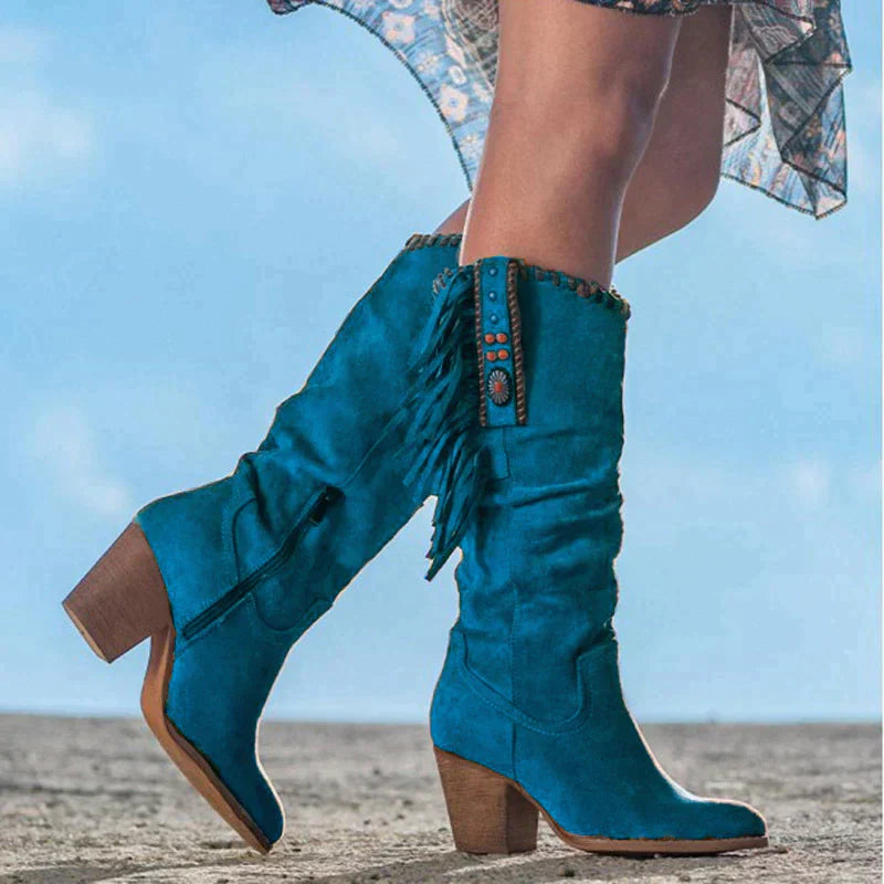 Cowboylaarzen-Dames-Kunstleer-DamesBoot-PuntigeLaars