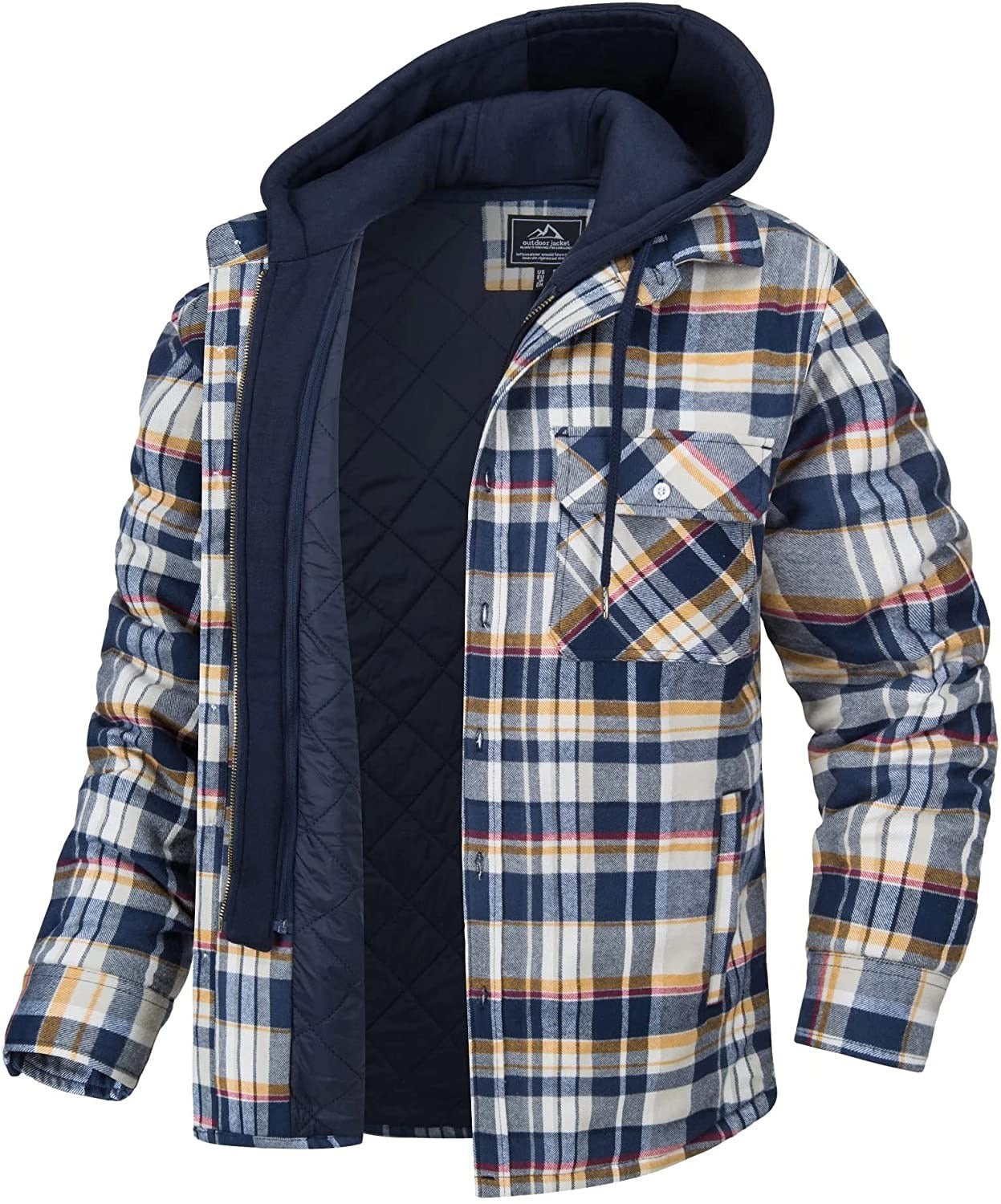 Jas - Heren - Geruit Capuchon En Rits - Casual Jasje - Urban