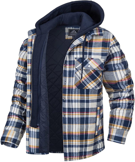 Jas - Heren - Geruit Capuchon En Rits - Casual Jasje - Urban