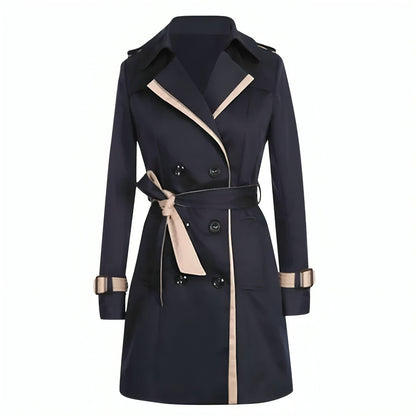 Trenchcoat Dames - Warme Gabardine - Wintermantel - ELARA