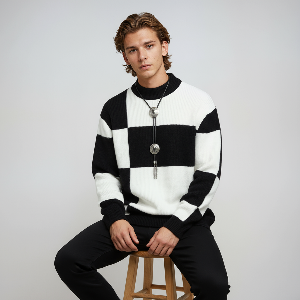 Trui - Heren - Blokpatroon - Moderne Blokpatroon Trui - NOVA