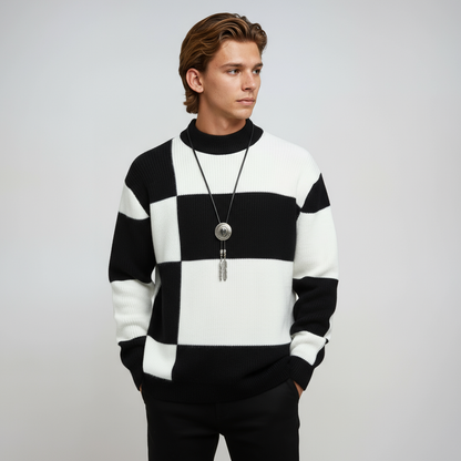 Trui - Heren - Blokpatroon - Moderne Blokpatroon Trui - NOVA
