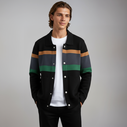 Heren Vest - Heren - Knoopsluiting - Gekleurde Strepen - NOVA
