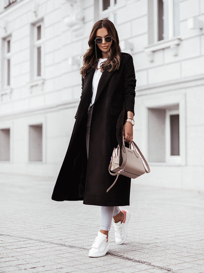 Lange Mantel - Vrouwen - Wollenmix - Dames Mantel - Elegance