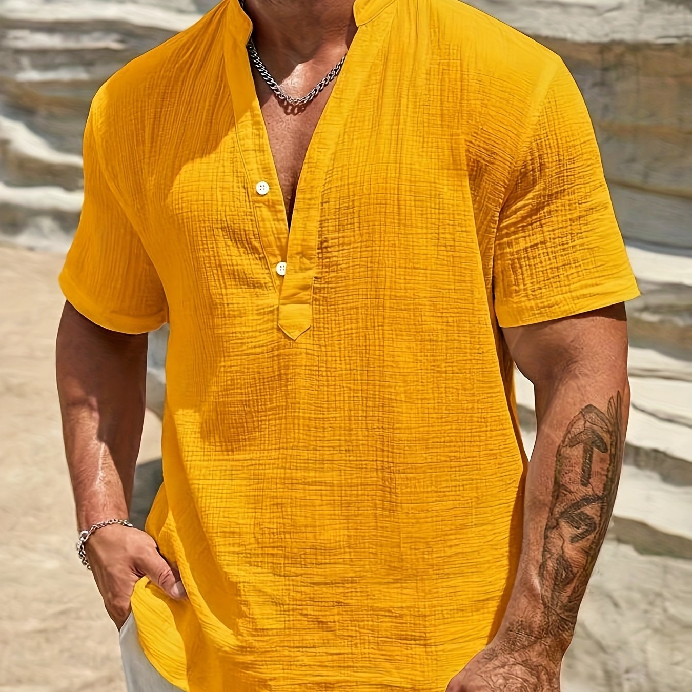 Heren - Casual Katoenen Hemd - Ademend Materiaal - Zomer Strandkleding - ARTUR CLASSIC