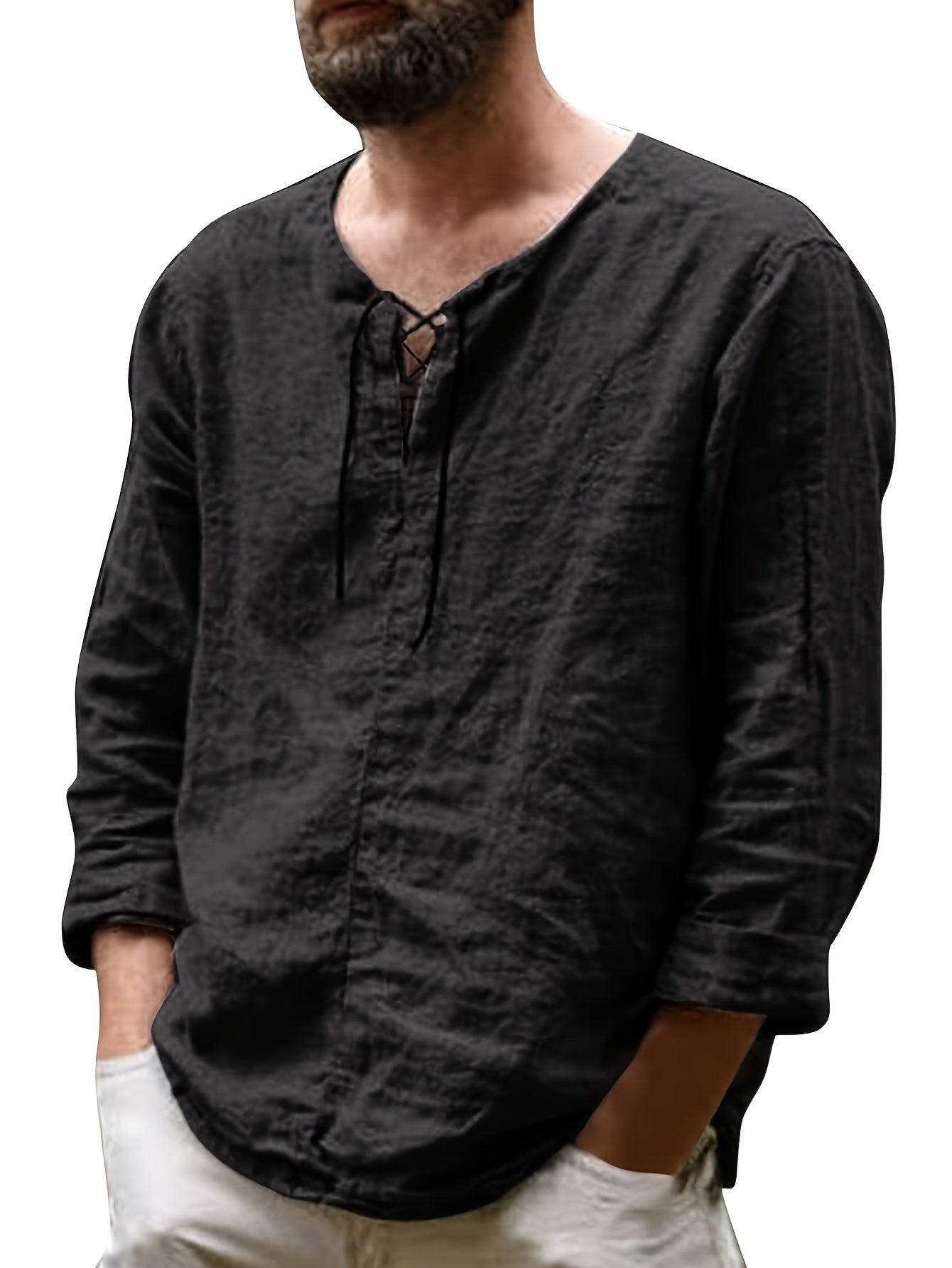Mannen - Casual Hemd - Katoen-Linnen Mix - Lange Mouwen - Perfect voor Vrije Tijd - ARNE STYLING