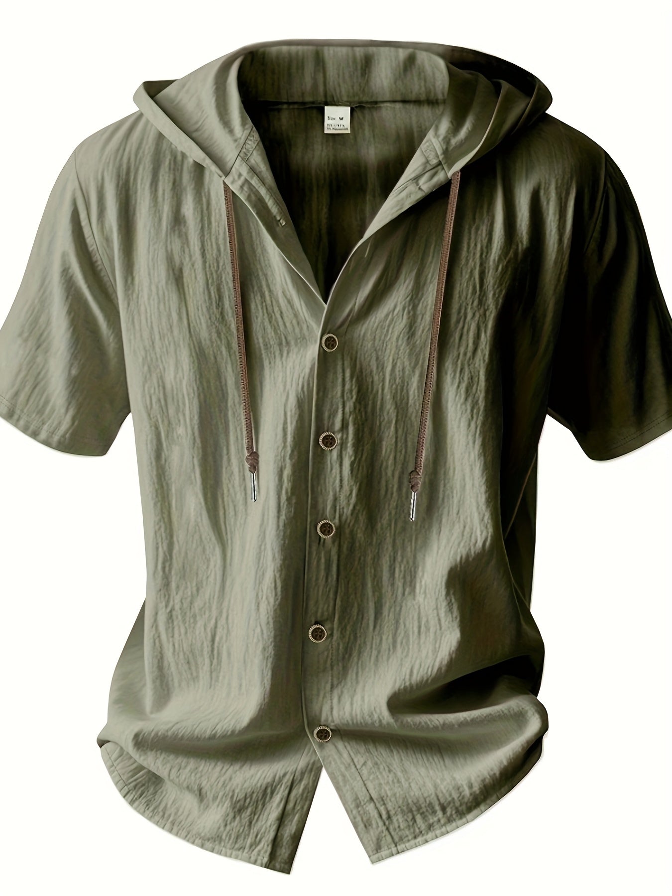 Heren - Lichtgewicht Hemd met Capuchon - Ademend Linnen - Casual en Comfortabel - ZOMERSTIJL