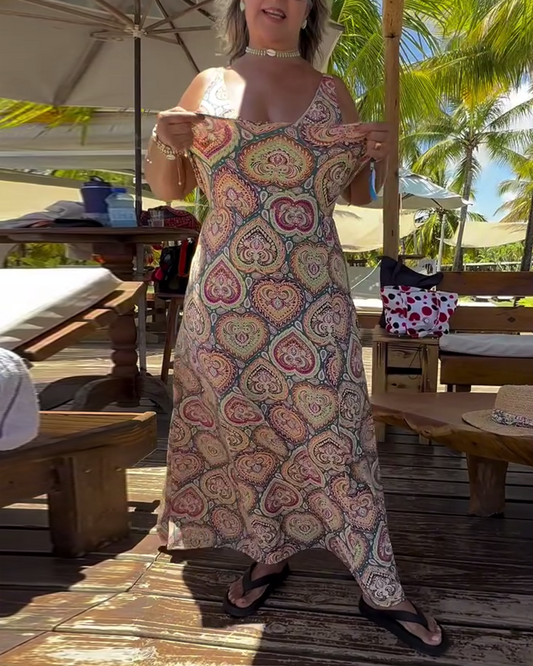 Badpak - Vrouwen - Spandex Polyester - Vakantieprint - Hartvorm Design