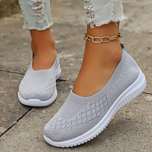 Vrouwen - Slip-On Wandelschoenen - Ademend Mesh - Lichtgewicht Comfort - REISGENOT