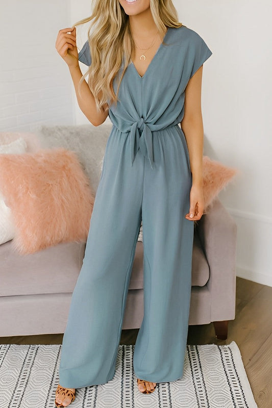 Effen dames jumpsuit met rechte pijpen en minimalistische look – NORA FORM