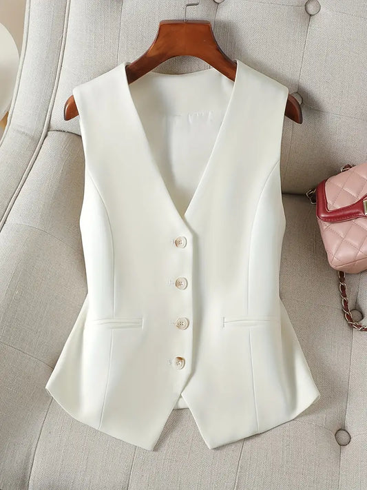 Getailleerd Gilet - Dames - Nauwsluitende Pasvorm - Elegant Vest - MAIKE EDGE