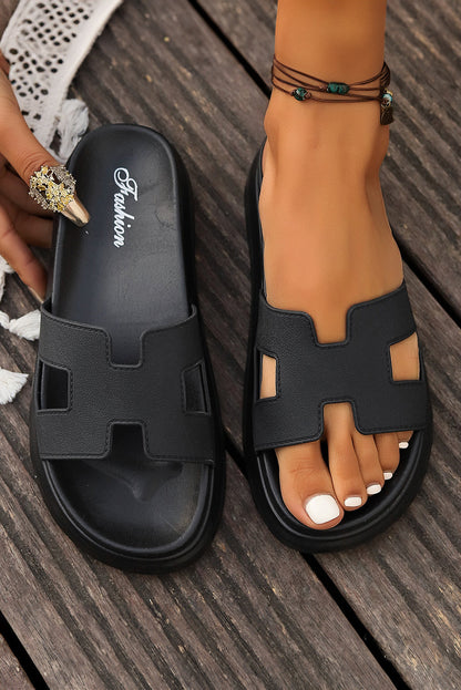 Dames - Elegante Plateauslippers - Comfortabele Slip-On - Zomersandalen - ILONA