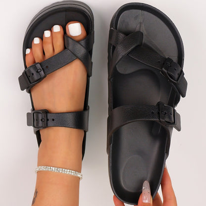 Dames - Retro Cloudsandalen - Verstelbare Gesp - Voetsteun - Zomer Comfort Sandalen