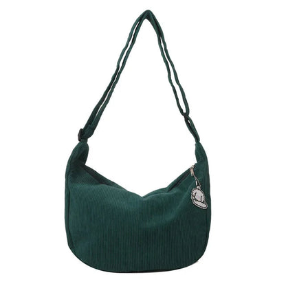 Vrouwen - Corduroy Crossbody Tas - Trendy Dumpling Vorm - Casual Draagtas - MODE TAS