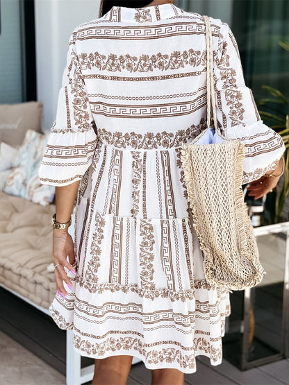 Vrouwen - Boho Zomerjurk - Lichtgewicht Stof - Ademend Ontwerp - ZOMERFLAIR