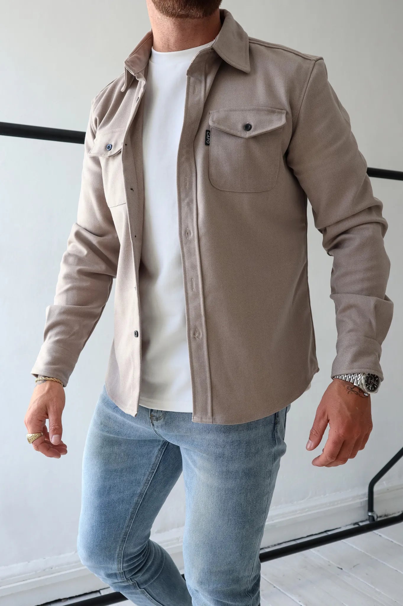 Overshirt - Men - Knopen - Voorzakken - Casual Overlaag