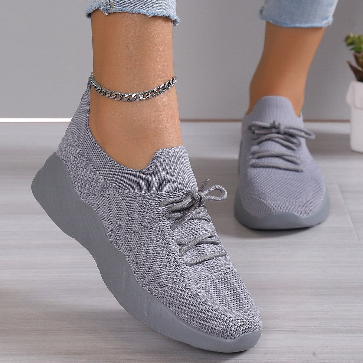 Sneakers - Dames - Ademend Mesh - Platformzool - VistaWalk