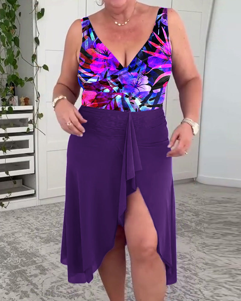 Badpak - Dames - Kleurige Bloemenprint - Vakantie Outfit - ZOMER STIJL