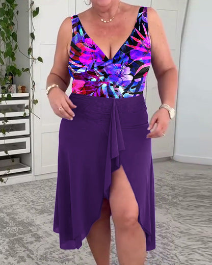 Badpak - Dames - Kleurige Bloemenprint - Vakantie Outfit - ZOMER STIJL
