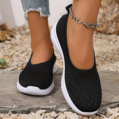 Vrouwen - Slip-On Wandelschoenen - Ademend Mesh - Lichtgewicht Comfort - REISGENOT