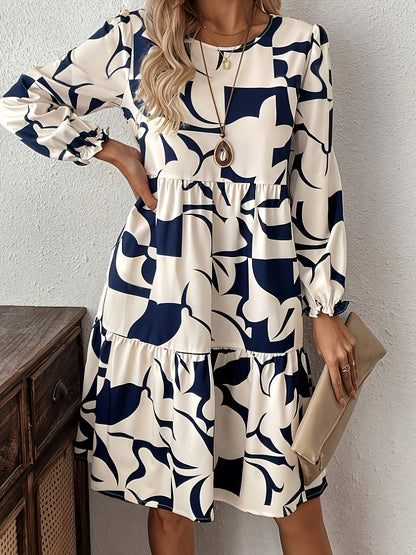 Vrouwen - Bloemenprint Jurk - Losse Pasvorm - Casual Vakantiekleding - ALIDA DRESS