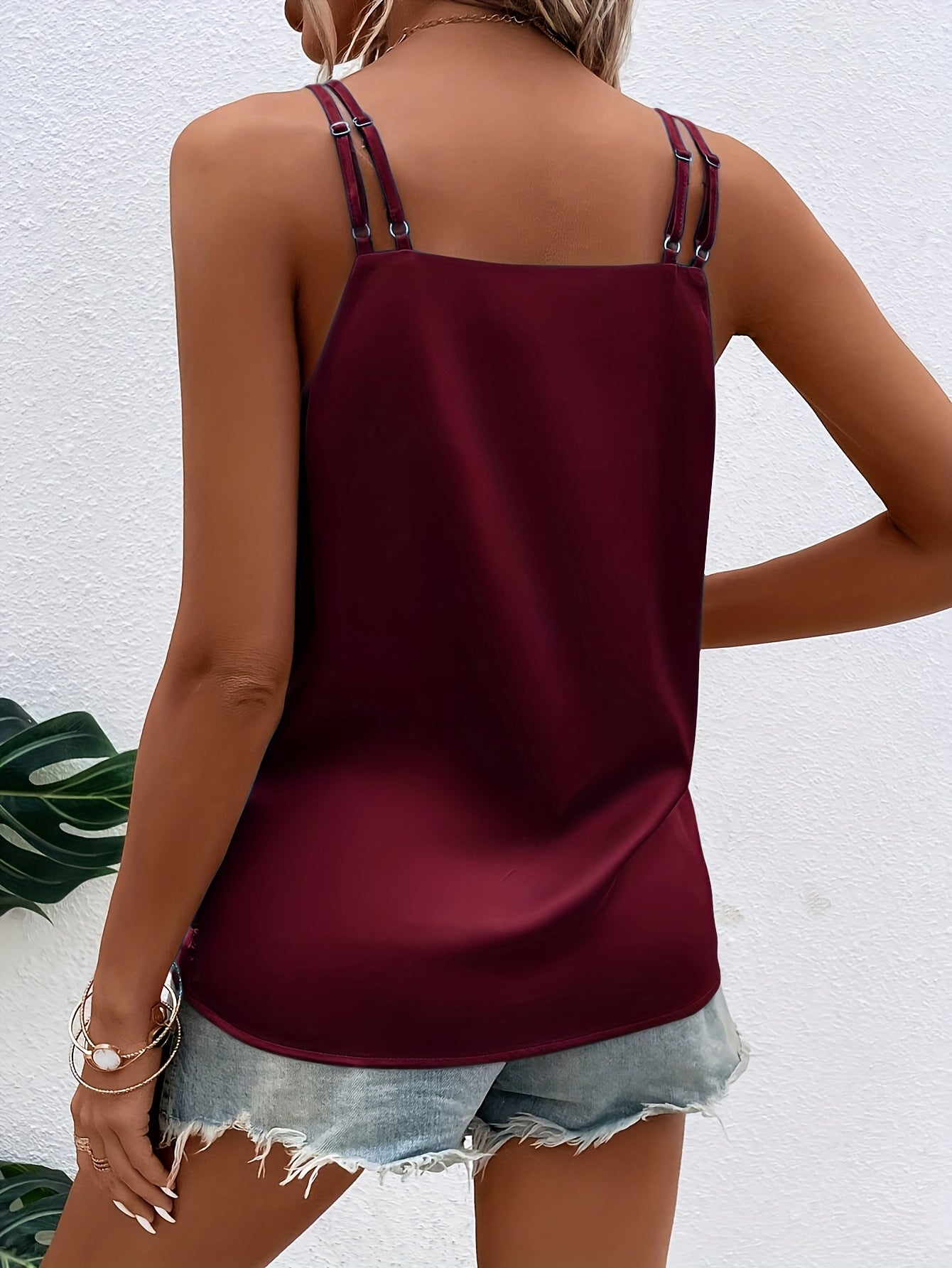 Dames - Satijnen Wikkel Top - Licht en Glad - Elegante Blouse - Tijdloze Stijl